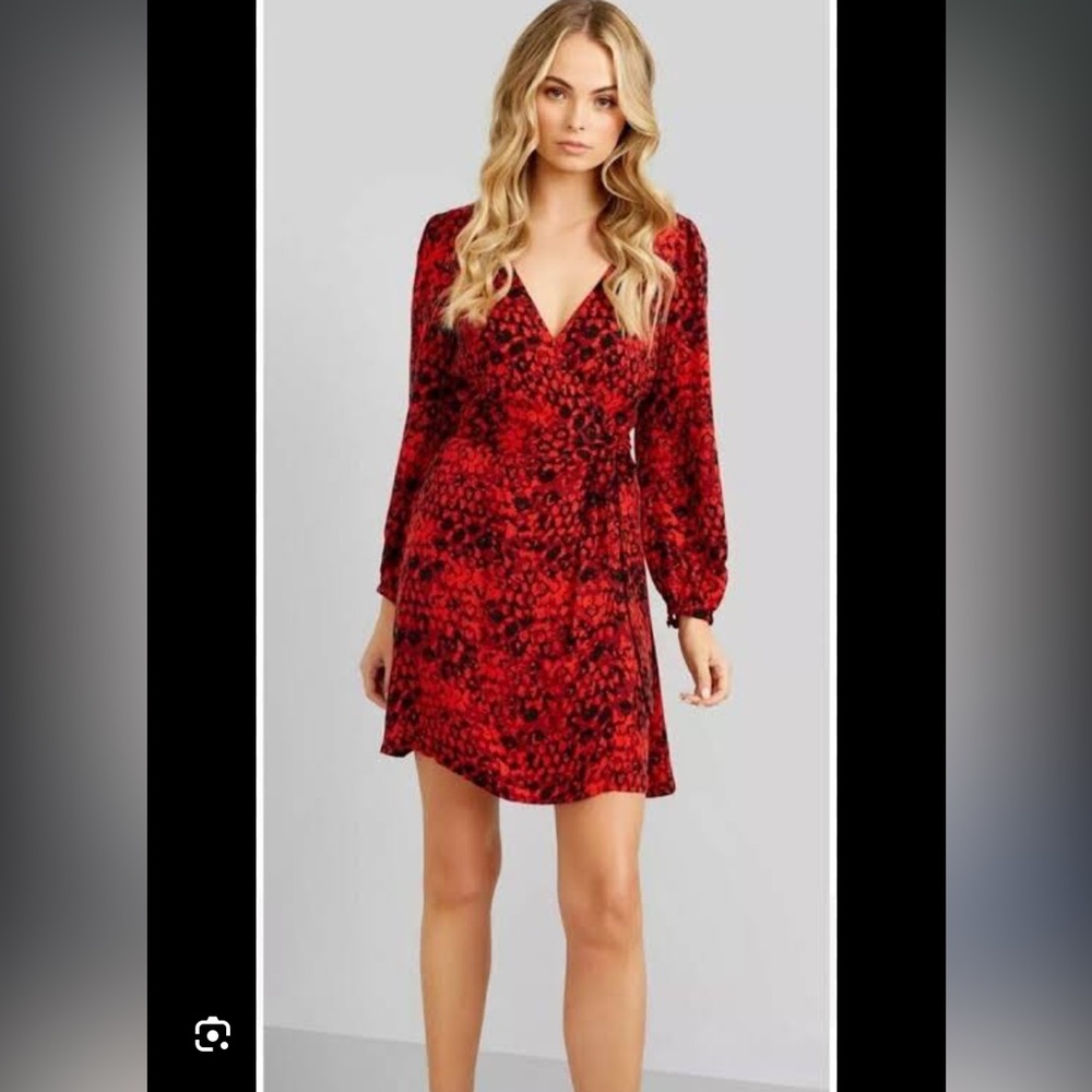 Kookai Long Sleeve Wrap Dress